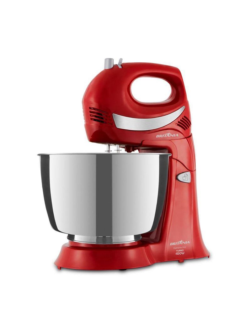 Batedeira Britânia Diamante Inox Vermelha 550W 110V