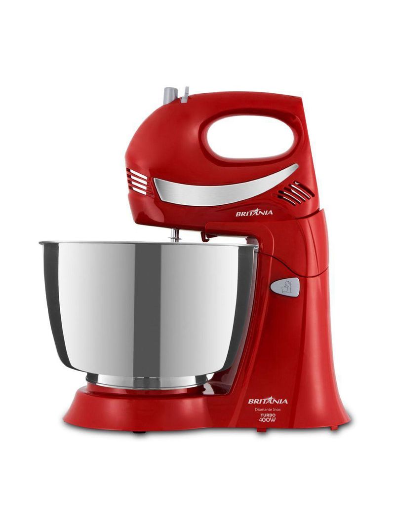 Batedeira Britânia Diamante Inox Vermelha 550W 110V