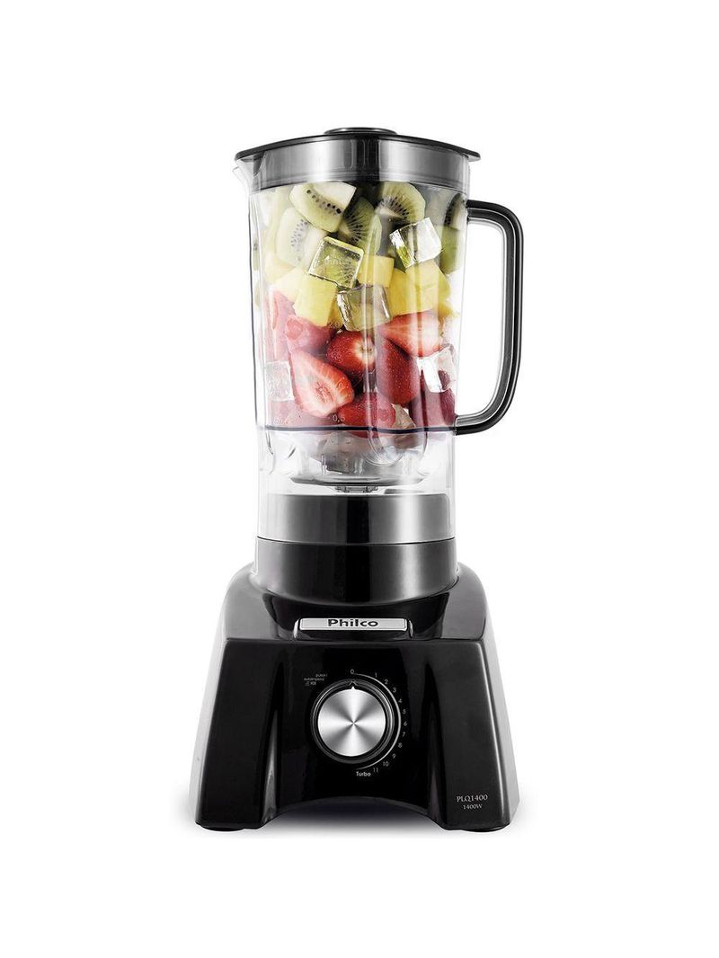 Liquidificador Philco PLQ1400P Preto Tritan Turbo 11 Velocidades 110V