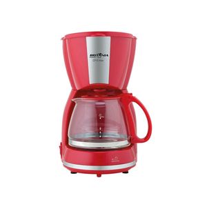Cafeteira Britânia CP15 Vidro Vermelha Com Inox 110V