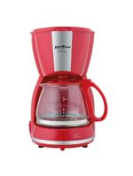 Cafeteira Britânia CP15 Vidro Vermelha Com Inox 220V