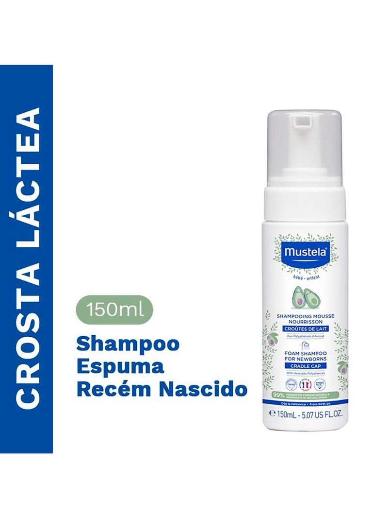 Shampoo espuma recém-nascido mustela 150ml