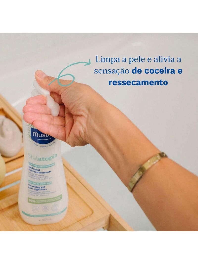 Stelatopia gel lavante mustela pele ressecada e atópica