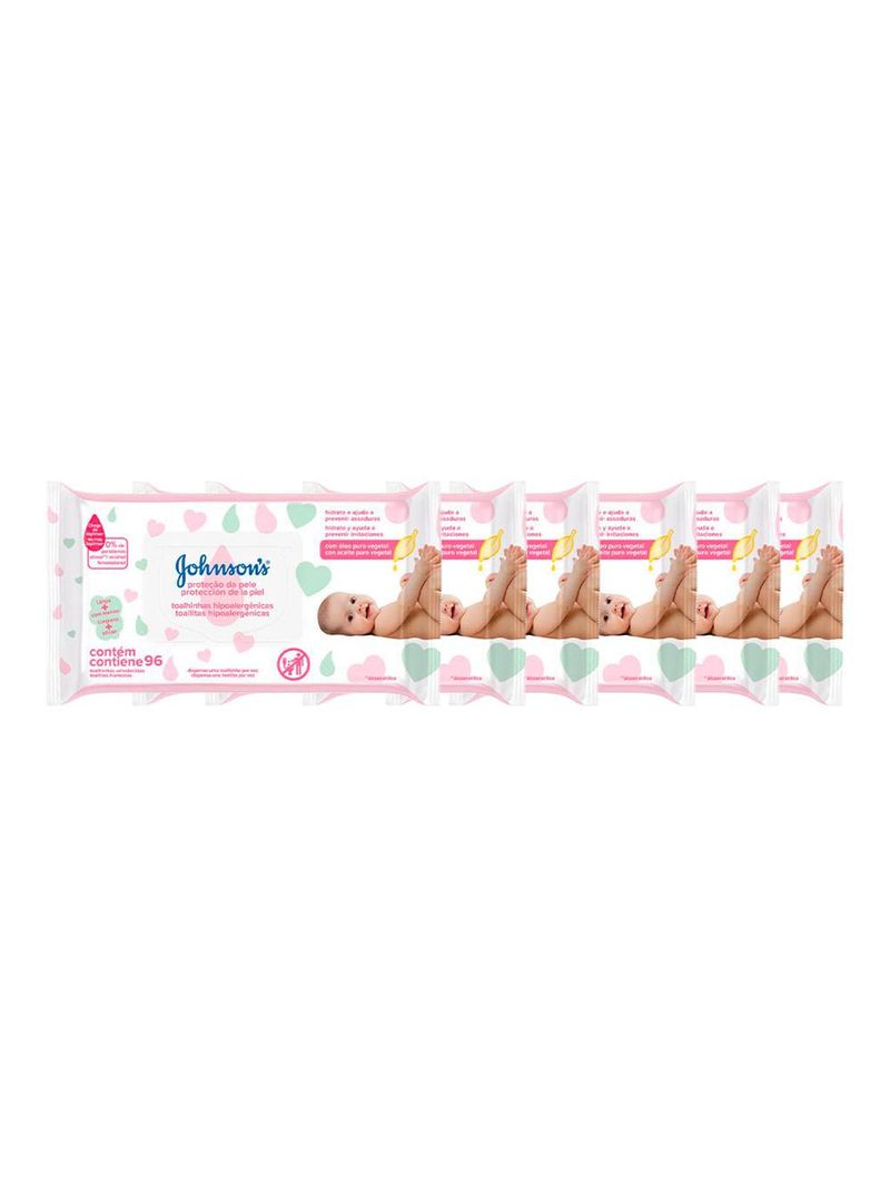 Johnson’s baby extra cuidado  kit –  toalhas umedecidas