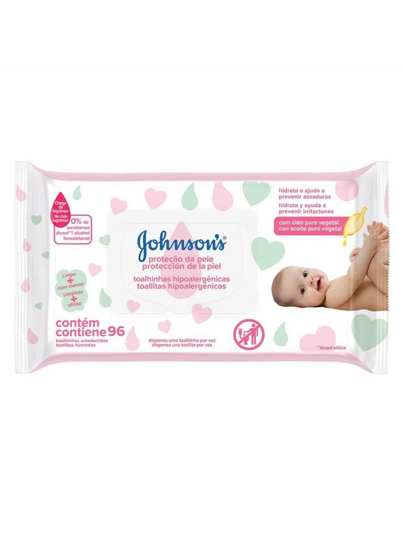 Johnson’s baby extra cuidado  kit –  toalhas umedecidas