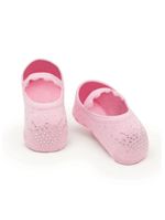 Meia sapatilha com aplique menina princesa rosa
