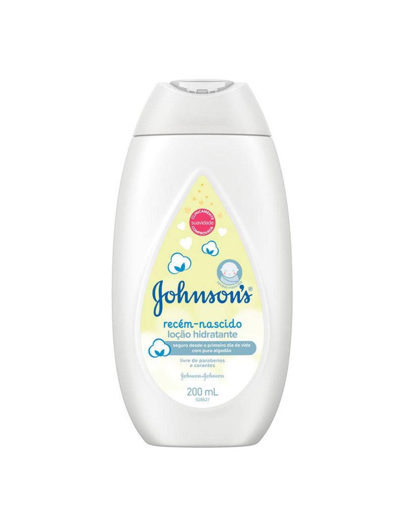 Loção hidratante recém-nascido johnson's baby