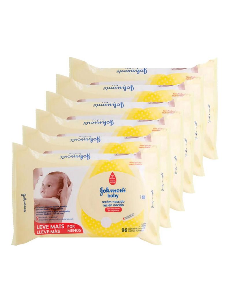 Kit johnson baby recém nascido - toalhas umedecidas