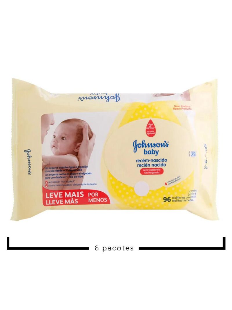 Kit johnson baby recém nascido - toalhas umedecidas