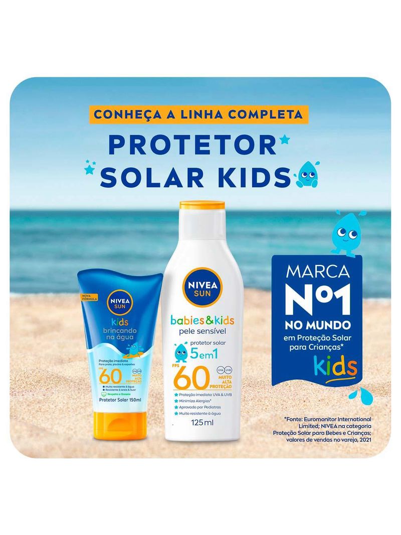 Nivea sun protetor solar kids & babies pele sensível fps 60
