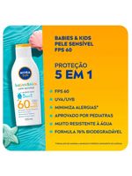 Nivea sun protetor solar kids & babies pele sensível fps 60