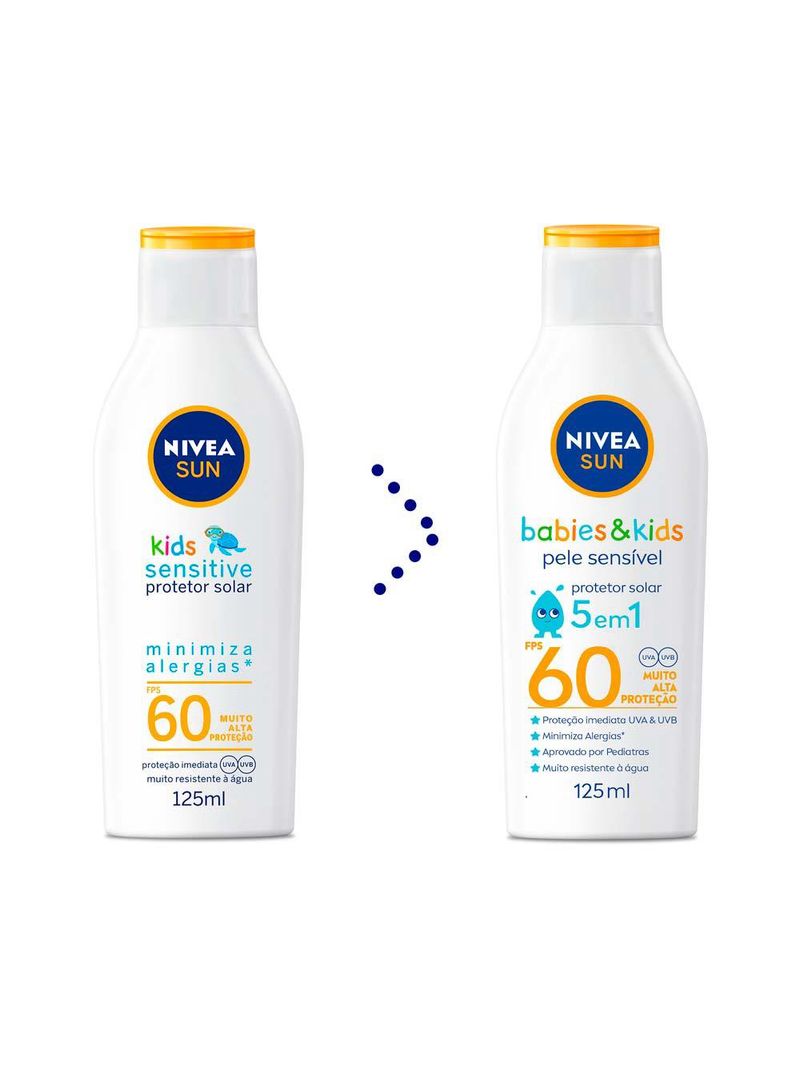 Nivea sun protetor solar kids & babies pele sensível fps 60