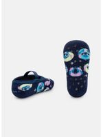 Meia sapatilha antiderrapante bebê unissex stitch