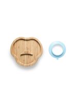 Prato com divisórias e ventosa bam n' boo 6+m azul fisher price - bb1176