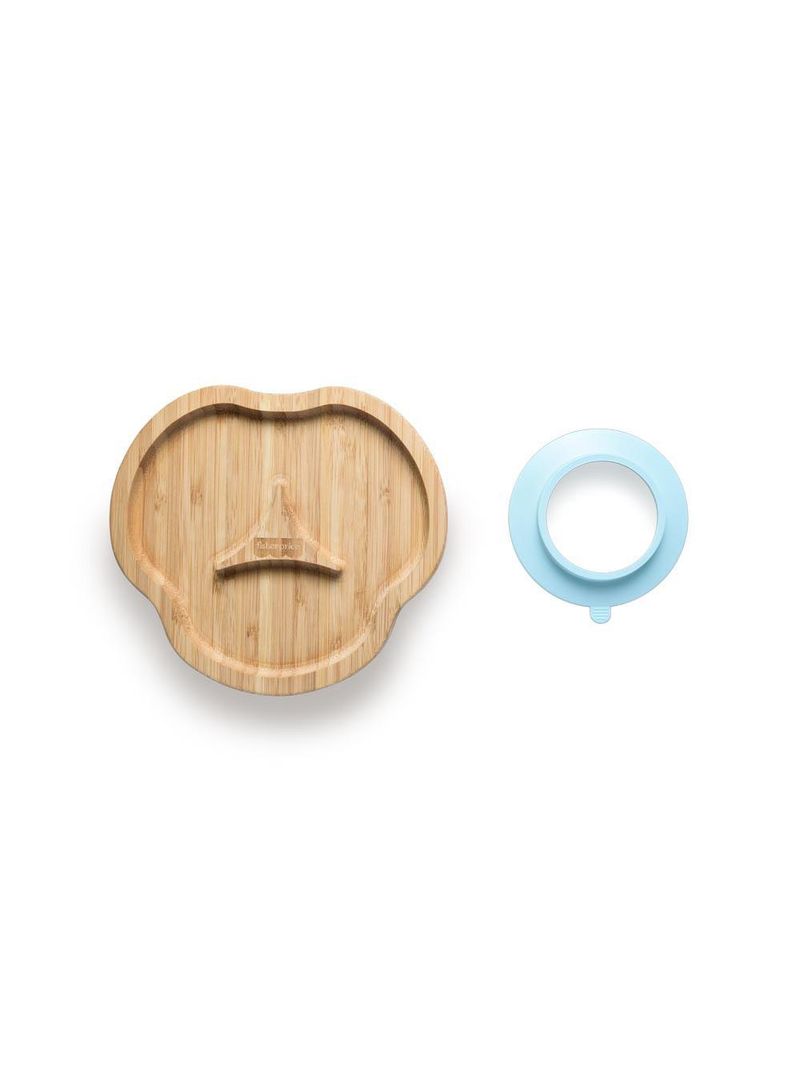 Prato com divisórias e ventosa bam n' boo 6+m azul fisher price - bb1176