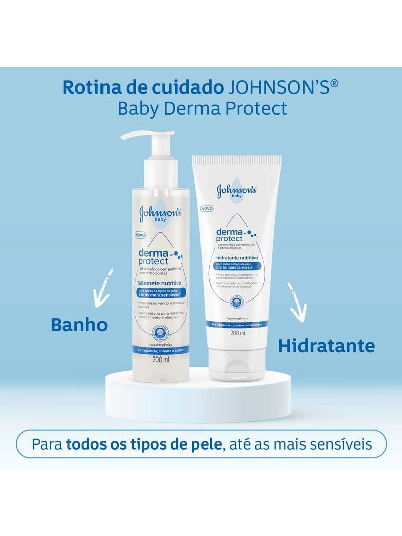 Hidratante nutritivo johnson's baby - derma protec