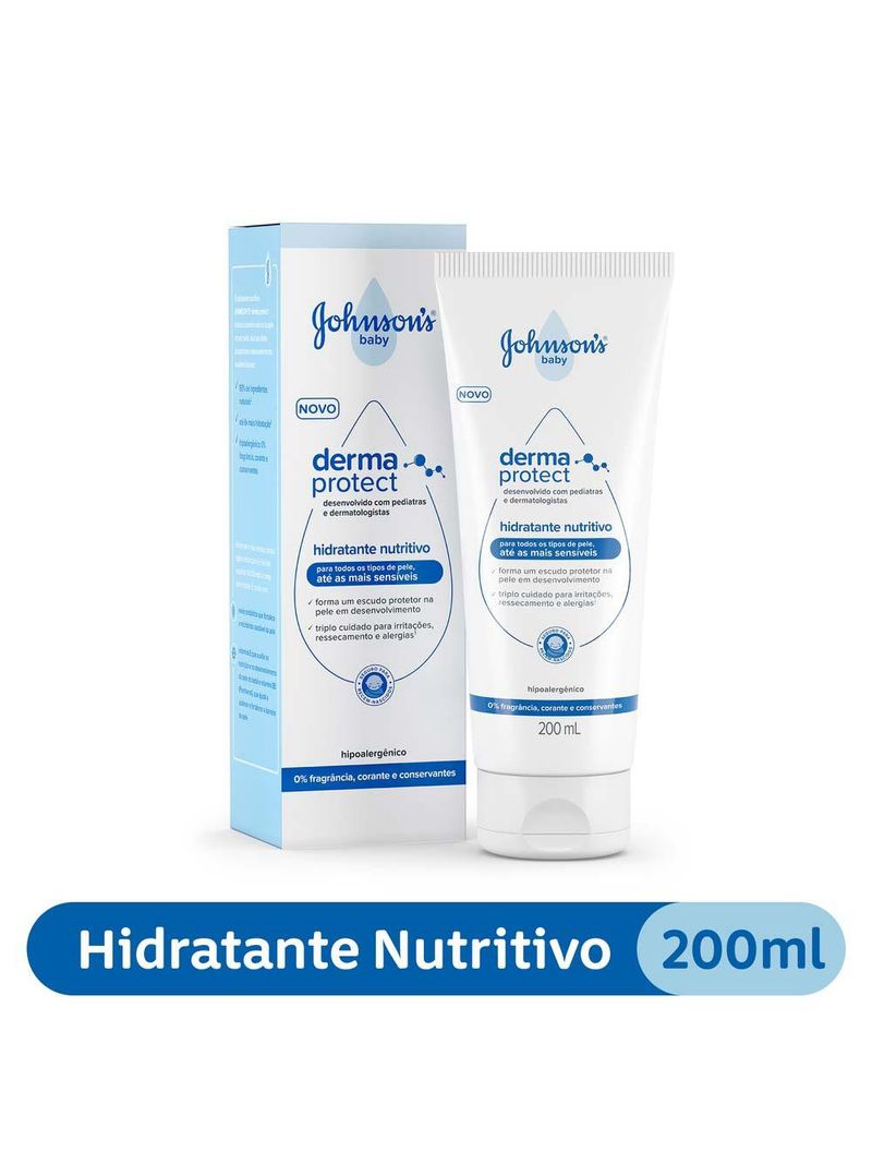 Hidratante nutritivo johnson's baby - derma protec