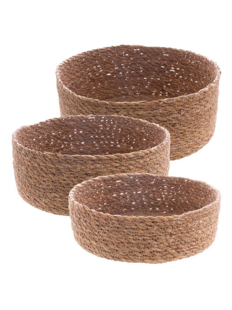 3 cestos redondos wolff de fibra natural retos