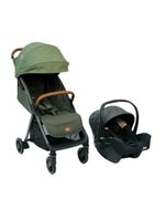 Carrinho de bebê combo parcel verde pine com bebê conforto i-snug shale joie
