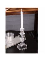 Castiçal para vela wolff athenas de vidro 10cm x 20,5cm