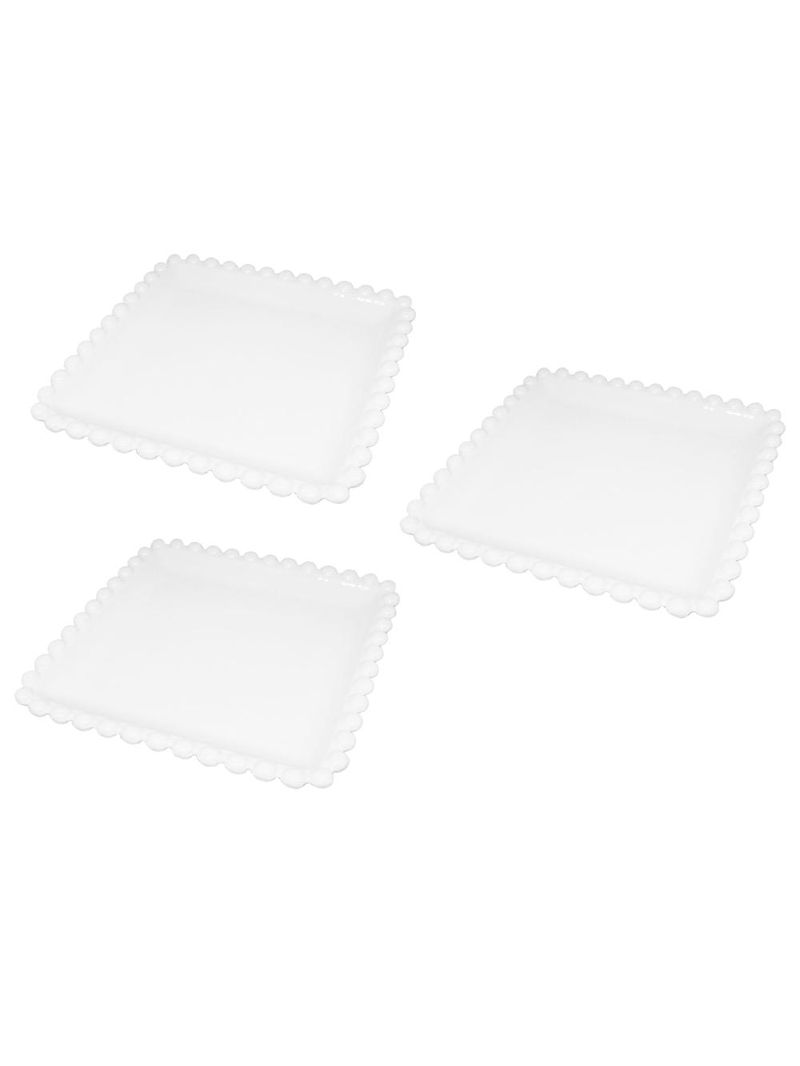 Conjunto de petisqueiras de porcelana quadradas 15 cm