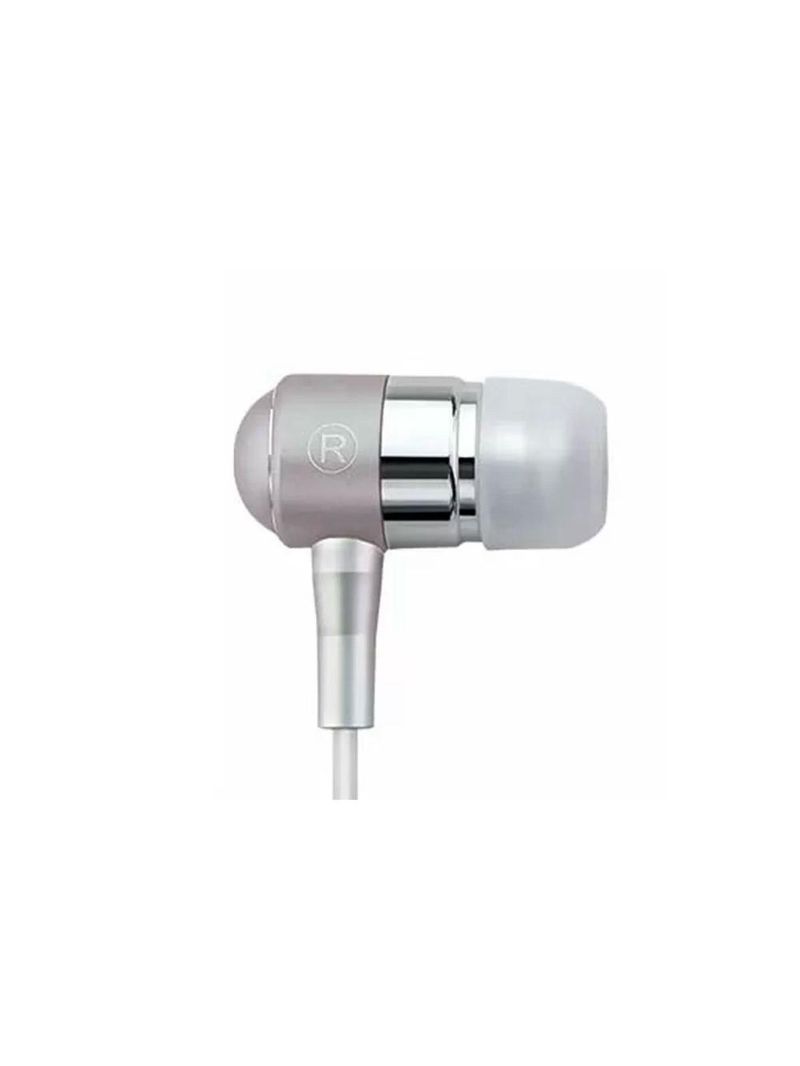 Fone de ouvido auricular com microfone prata - multilaser