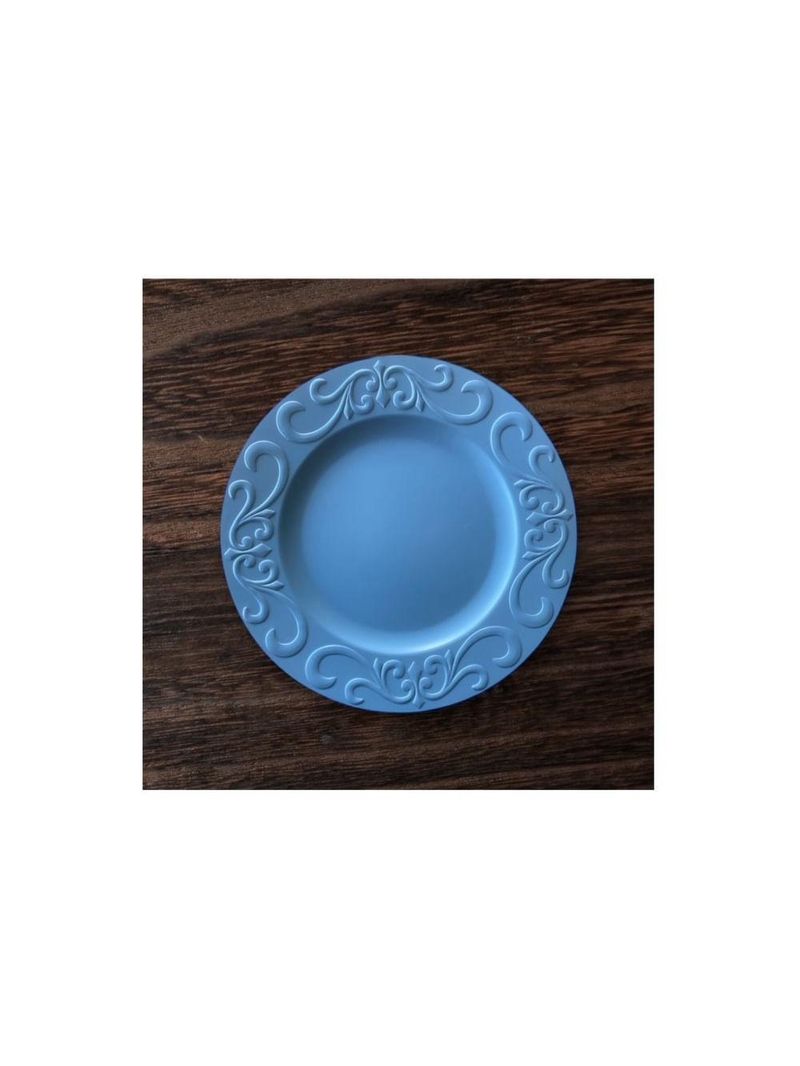 Jogo de 4 (quatro) sousplats azul ceu arabesco - 33 cm