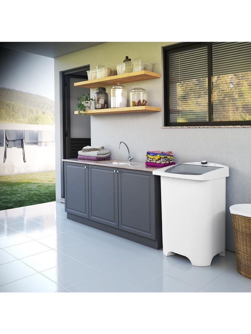 Tanquinho Mueller 10kg Com Superesfregador Branca MLT10C 110V