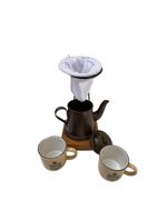 Kit de café individual marrom e bege demolição