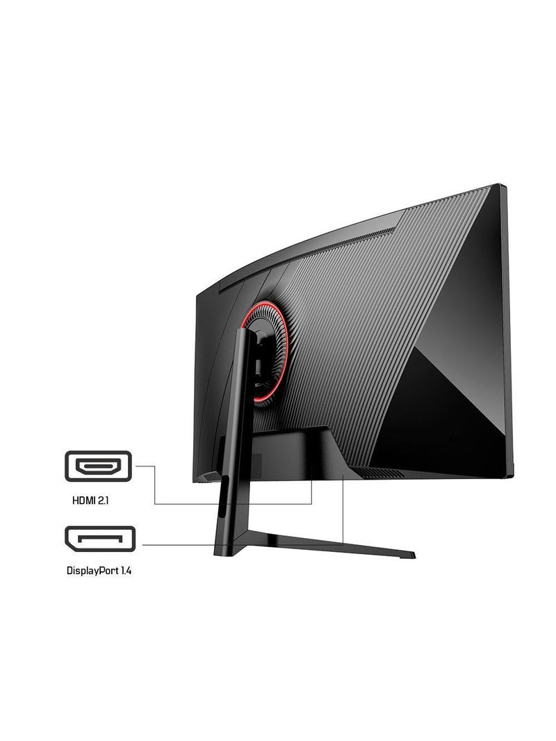 Monitor Gamer Curvo HQ Premium 34” Ultrawide QHD 3440x1440, 165Hz, 1ms, AMD FreeSync, HDMI, DP - HQ34C16