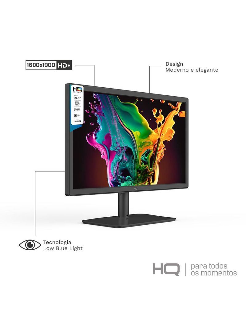 Monitor HQ LED 75Hz HD HDMI VGA VESA Widescreen