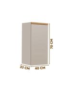 Armário Aéreo Cozinha 40cm 1 Porta Jequitibá/gris