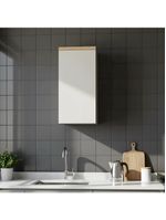 Armário Aéreo Cozinha 40cm 1 Porta Jequitibá/gris