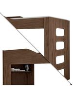 Treliche Beliche Com Cama Auxiliar 2 Em 1 Com Prateleira Amendoa