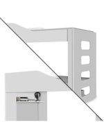 Treliche Beliche Com Cama Auxiliar 2 Em 1 Com Prateleira Branco