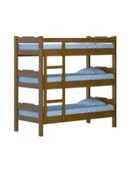 Treliche Madeira Reforçada Com Escada E Grade Proteção Imbuia Repleta