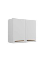 Armário Aéreo 2 Portas Cristal Branco Cozinha E Lavanderia Branco