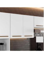 Armário Aéreo 2 Portas Cristal Branco Cozinha E Lavanderia Branco