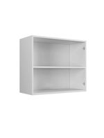 Armário Aéreo 2 Portas Cristal Branco Cozinha E Lavanderia Branco