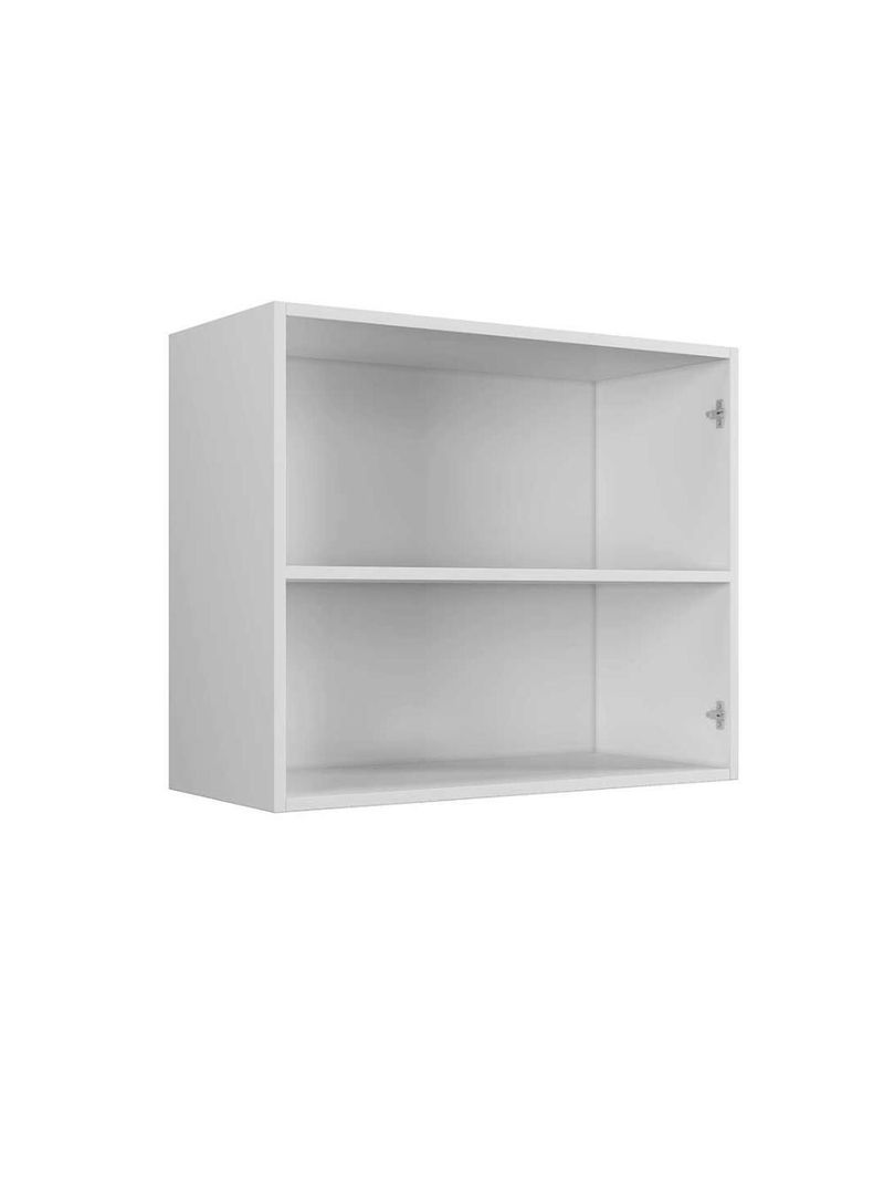 Armário Aéreo 2 Portas Cristal Branco Cozinha E Lavanderia Branco