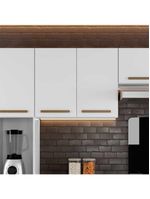 Armário Aéreo 2 Portas Cristal Branco Cozinha E Lavanderia Branco