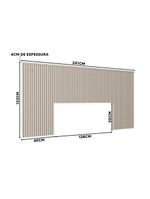 Cabeceira Para Cama De Casal E Queen Ripada 241cm Laranjeira Off White