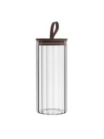 Porta mantimento de vidro com tampa de acácia classic 1,18l