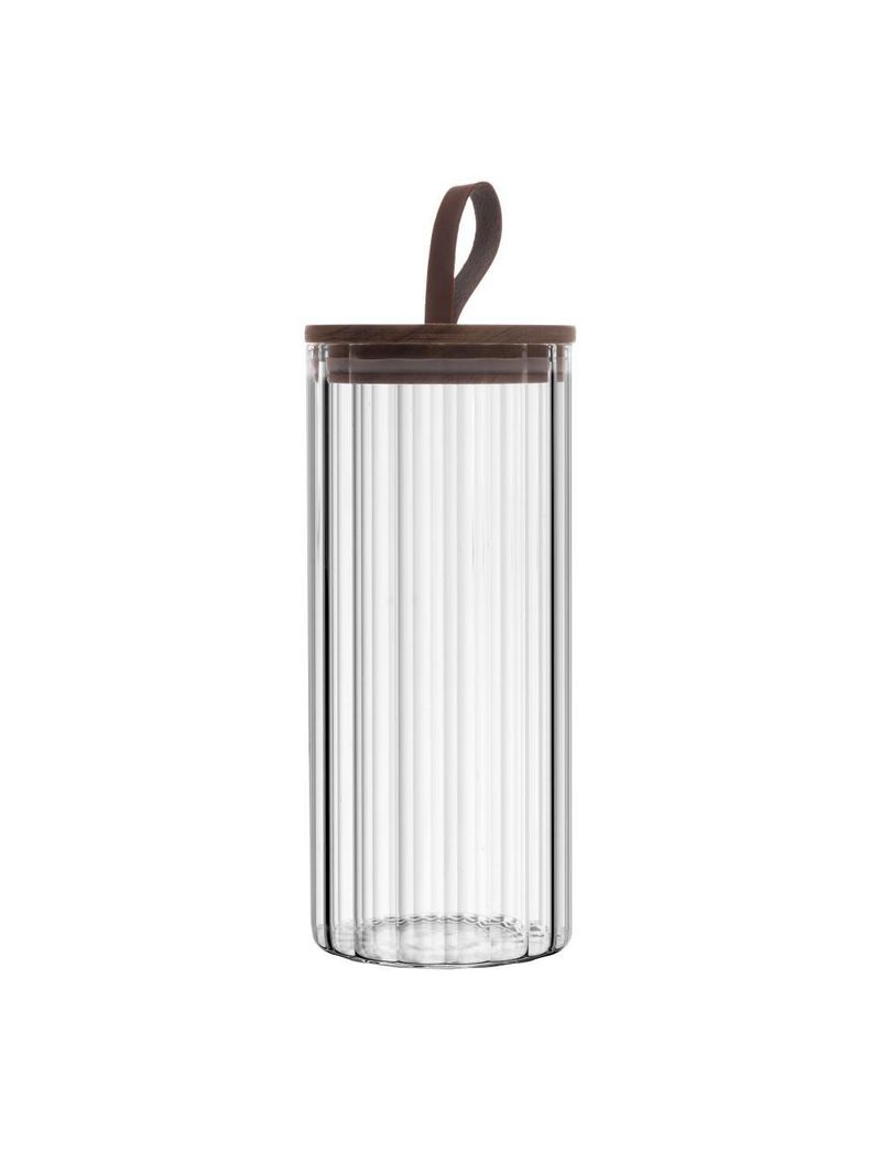 Porta mantimento de vidro com tampa de acácia classic 1,18l