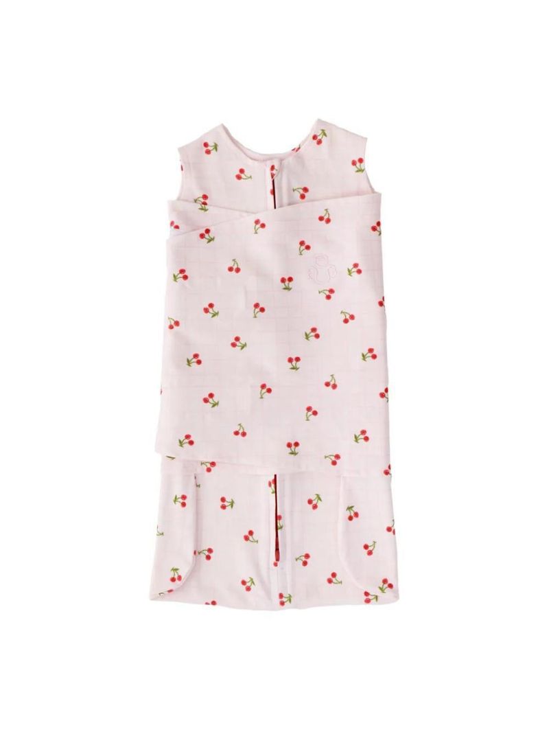 Saco de dormir swaddle em algodão rosa cereja p - casulo