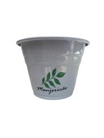 Tempero sem casa vasos brancos 10 x 15 e regador verde