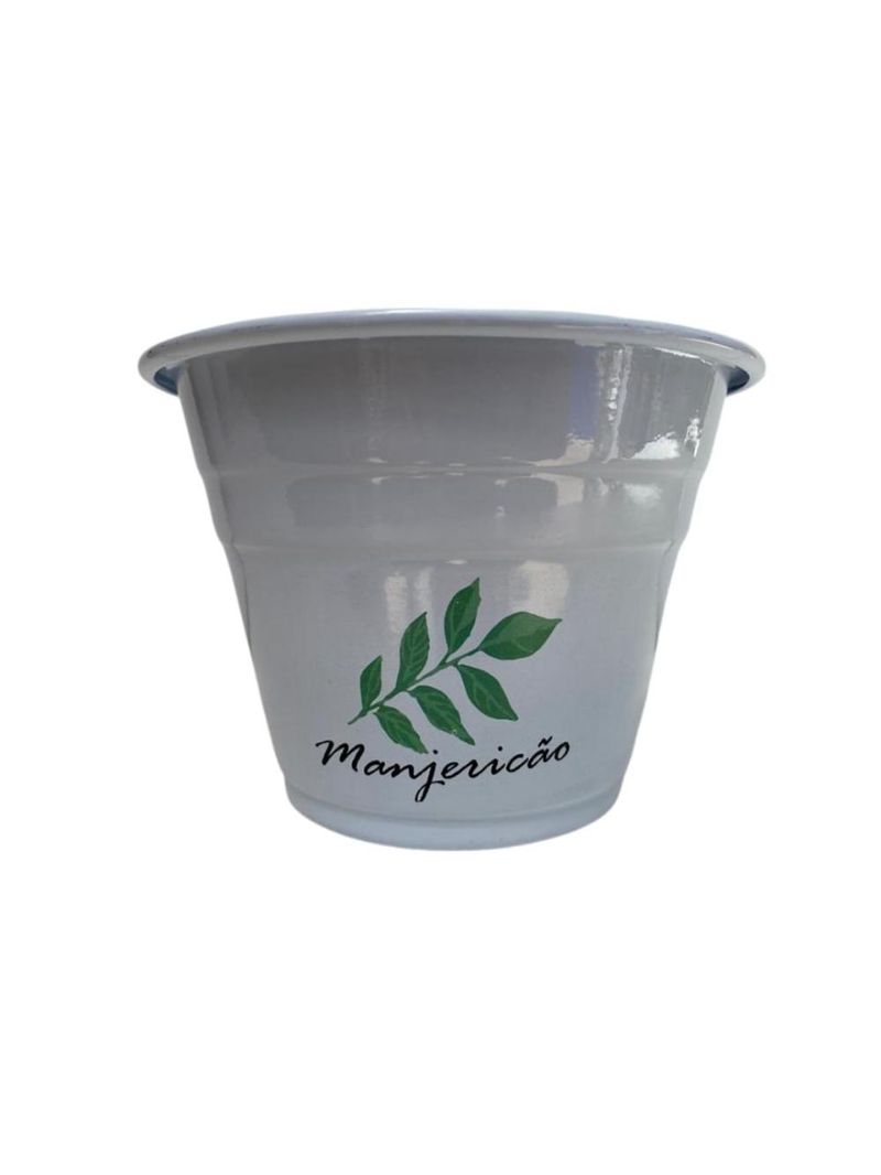 Tempero sem casa vasos brancos 10 x 15 e regador verde