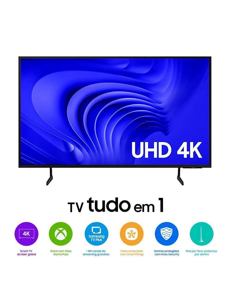 Smart TV Samsung 65" UHD 4K 65DU7700 Com Xbox Game Pass IA Energy Mode Alexa Built In Bivolt