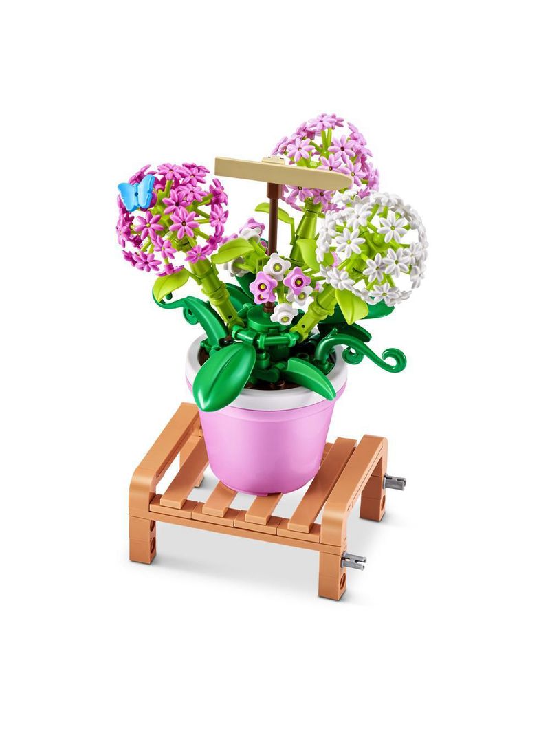 Blocos de montar max premium garden - gipsófila 133 pçs