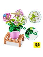 Blocos de montar max premium garden - gipsófila 133 pçs